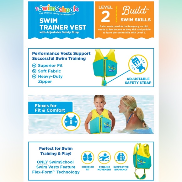 Swim Trainer 2 - Safety Vest - Unused/New - No tags - Picture 14 of 14